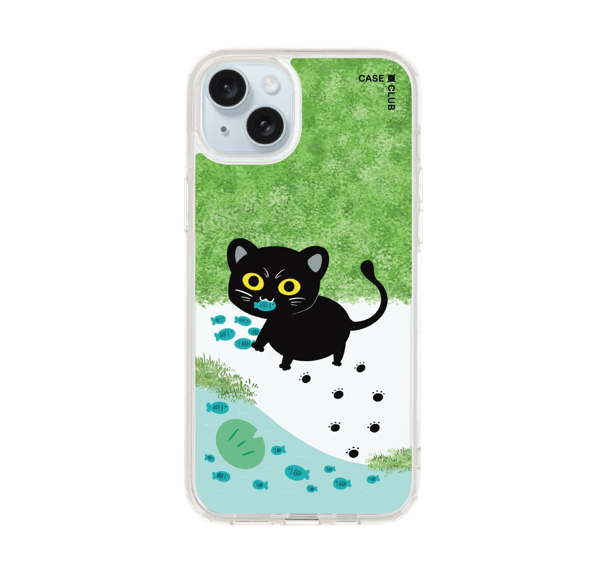 เคสใส iphone 15 plus แมวดำนักล่า